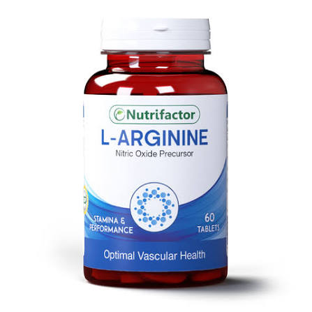 Nutrifactor L-Arginine Tablets (1 Bottle = 60 Tablets)