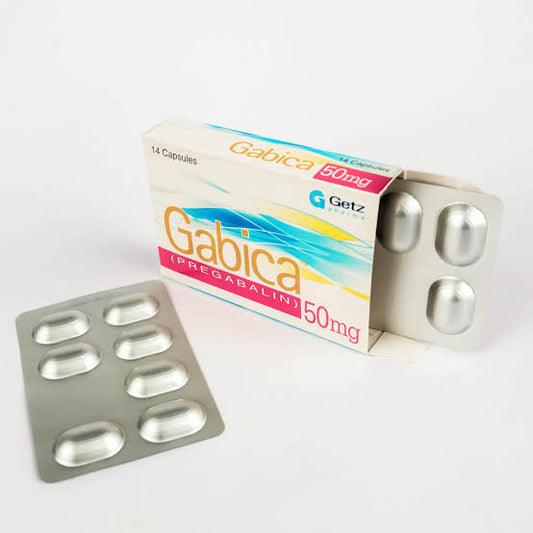 Gabica Capsules 50mg (1 Strip = 7 Capsules)