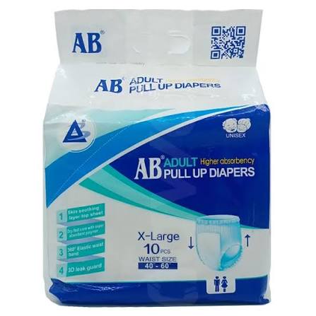 ab adult diapers size xl 10pcs