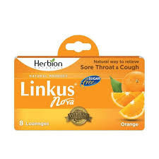 linkus nova lozenges orange sugar free (1 strip = 8 lozenges)