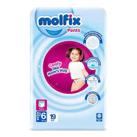 Molfix Baby Pants Twin Pack Extra Large Size 6 19pcs