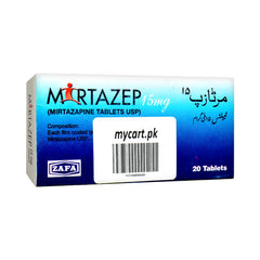 Mirtazep Tablets 15mg (1 Box = 2 Strips)