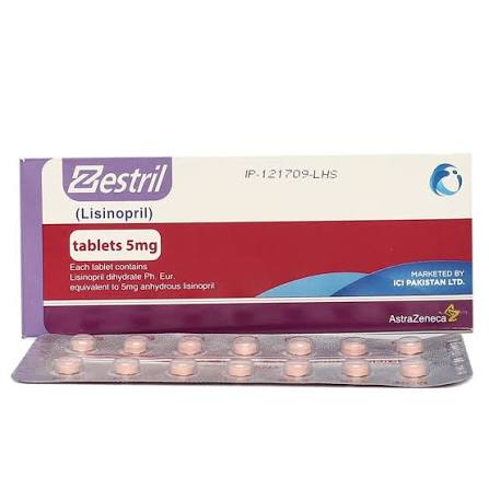 Zestril Tablets 5mg (1 Box = 1 Strip) (1 Strip = 14 Tablets)