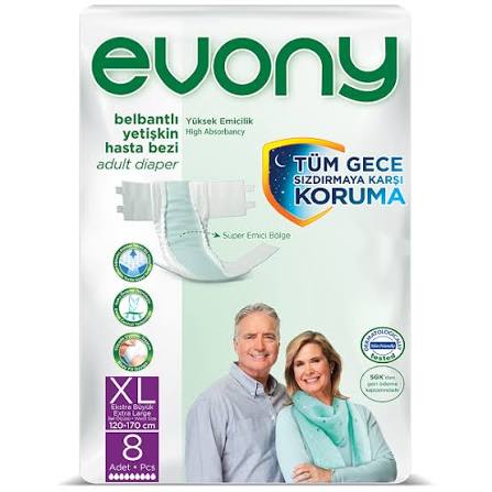 evony adult diapers size xlarge 8pcs