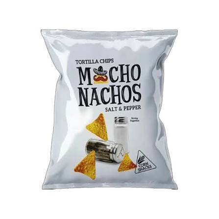 macho nachos salt & pepper tortilla chips 38g