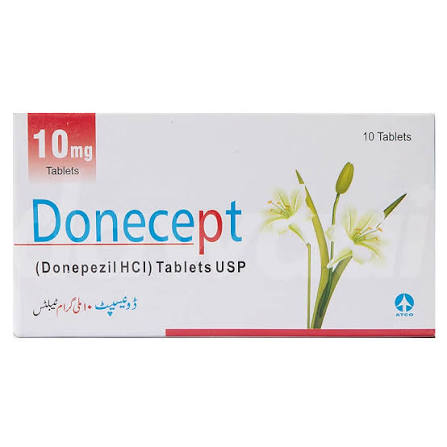 Donecept Tablets 10mg (1 Box = 1 Strip, 1 Strip = 10 Tablets)