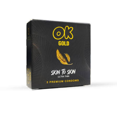 ok gold skin to skin condom (1 box = 3 pcs)