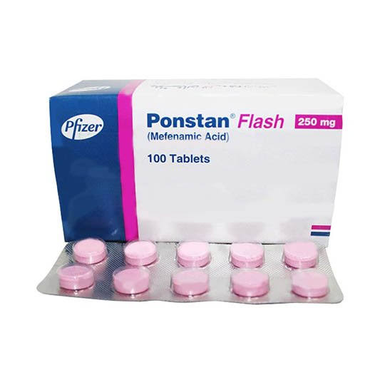 ponstan flash dispersible mixed fruit flavour tablets 250mg (1 box = 3 strips) (1 strip = 10 tablets)