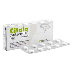 Citalo Tablets 20mg (1 Box = 1 Strip, 1 Strip = 10 Tablets)