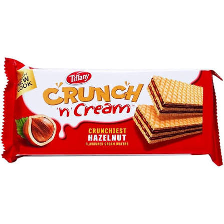tiffany crunch & cream hazelnut wafers 65g