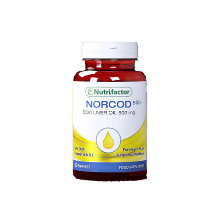 Nutrifactor Norcod Cod Liver Oil Softgels 500mg