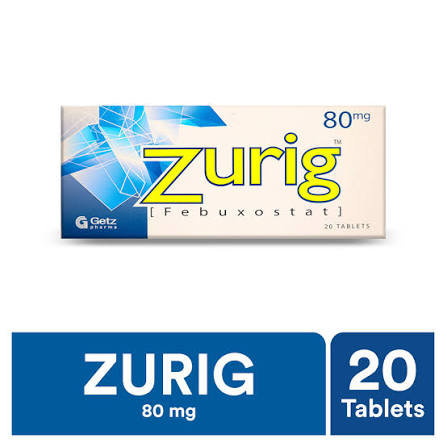 Zurig Tablets 80mg (1 Strip = 10 Tablets)