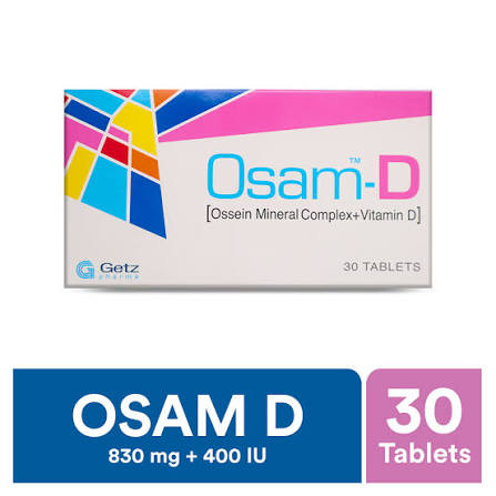 Osam-D Tablets 830mg/400iu (1 Strip = ...)