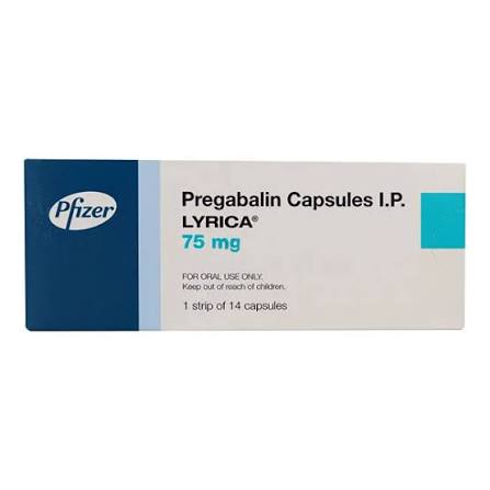 Lyrica Capsules 75mg (1 Box = 1 Strip, 1 Strip = 14 Capsules)
