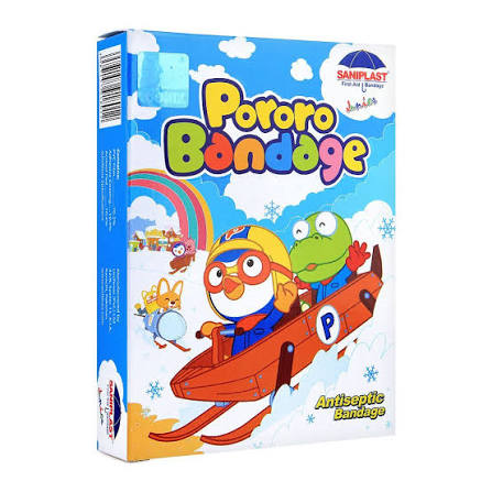 saniplast junior pororo medium bandages (1 pack = 20 strips)