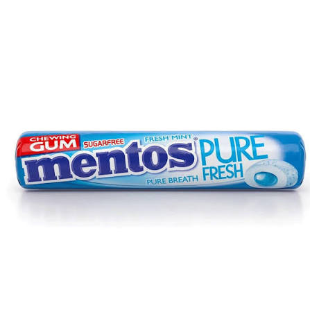 Mentos Gum Roll Fresh Mint Sugar Free 9pcs
