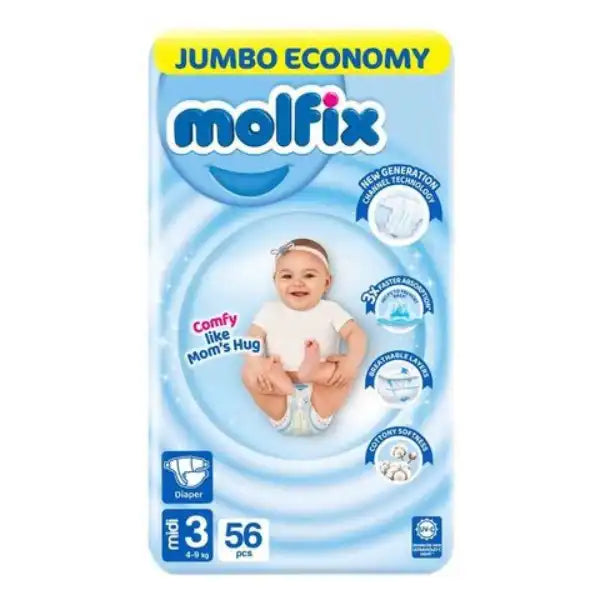 Molfix Baby Diapers Jumbo Pack Midi Size 3