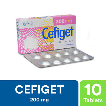 Cefiget 200mg ( 1 Box = 10 Tablets)