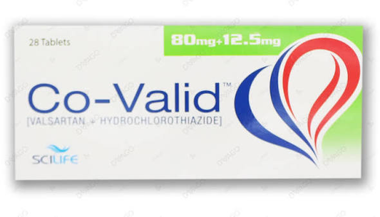Co-Valid TAB 80+12.5mg  (1 Box = 28 Tabs, 1 Strip = 14 Tabs)