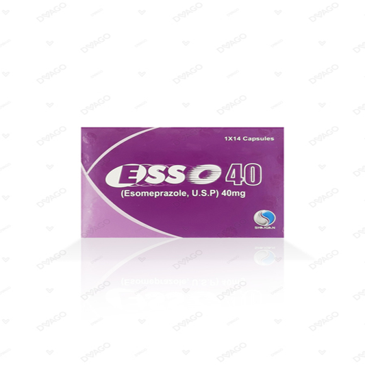 Esso Capsules 40mg (1 Box = 2 Strips, 1 Strip=7 Cap)