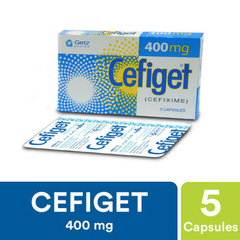 Cefiget Capsules 400mg ( 1 Box = 5 Capsules)