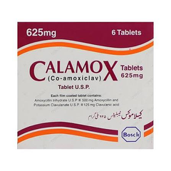 Calamox Tablets 625mg ( 1 Box = 1 Strip = 6 Tablet)