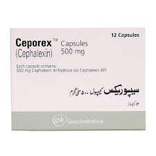 Ceporex Capsules 500mg ( 1 Box = 2 Strip, 1 Strip = 6 Caps)