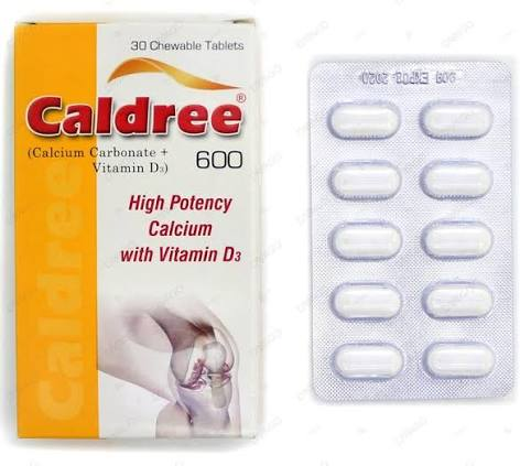 Caldree Tablets 600mg ( 1 Box = 3 Strip, 1 Strip = 10 Tabs)