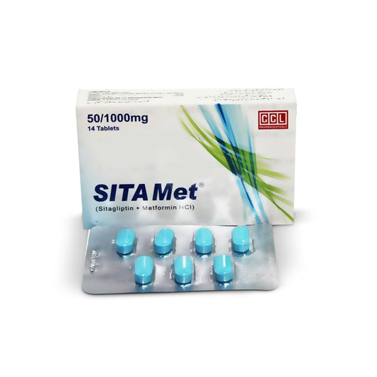 Sita-Met Tablets 50/500mg (1 Strip = 7 Tablets)