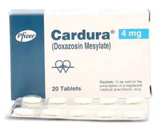 Cardura Tablets 4mg (1 Box = 2 Strips, 20 Tablets)