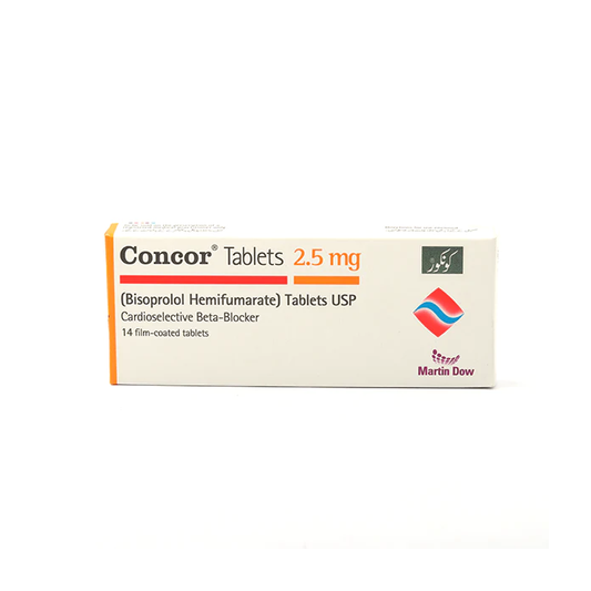 Concor Tablets 2.5mg (1 Box = 1 Strip, 1 Strip = 14 Tablets)