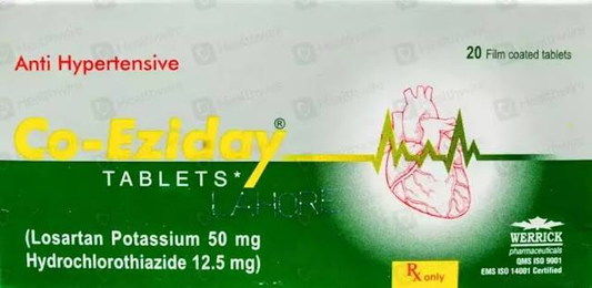 Co-Eziday Tablets 50mg/12.5mg (1 Box = 2 Strips)