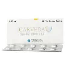 Carveda Tablets 6.25mg (1 Strip = 10 Tablets)