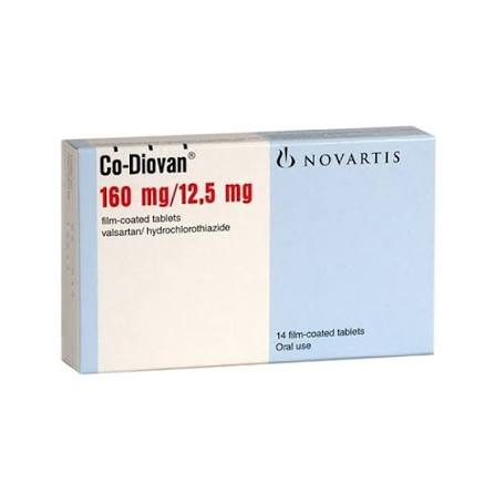 Co-Diovan Tablets 160mg/12.5mg ( 1 Box =28, 1 Strip=14)