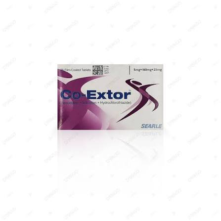 Co-Extor Tablets 10/160/25mg (1 Box =2 Strip, 1 Strip = 14 Tablets)