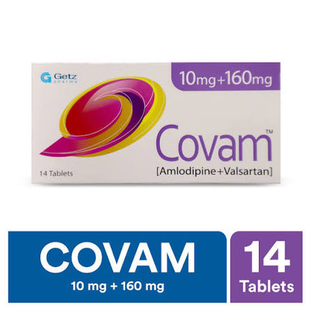 Covam Tablets 10mg+160mg (1 Strip = 7 Tablets)