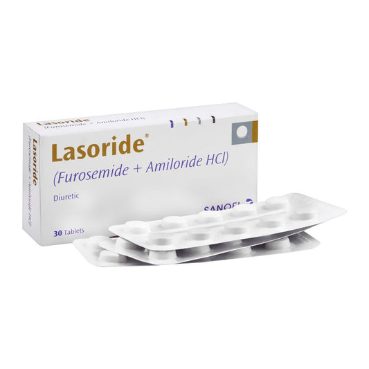 Lasoride Tablets 40mg/5mg (1 Box = 3 Strips)