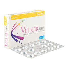 Velkar Plus Tablets 5mg/80mg (1 Box = 14 Tablets)