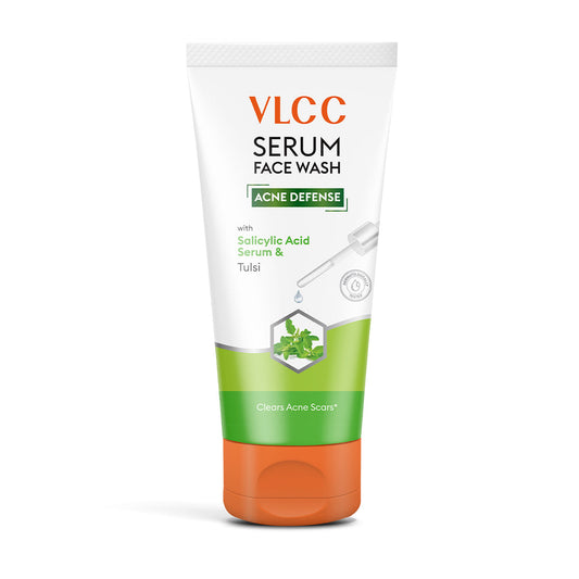 vlcc acne defense serum face wash with salicylic acid serum & tulsi 150ml