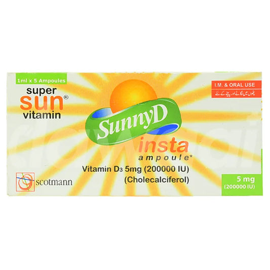 Sunny D Insta Vitamin D3 Injection 5mg 200000iu
